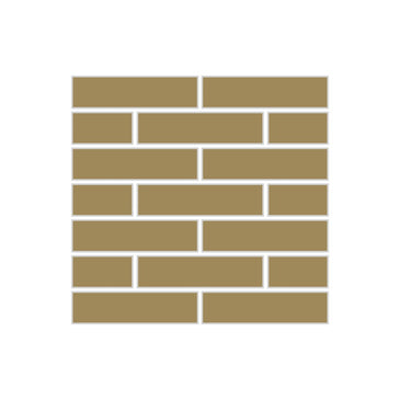 1x4 Half Offset Sheeted Original Ceramic Mosaic Tile in Golden Hour
