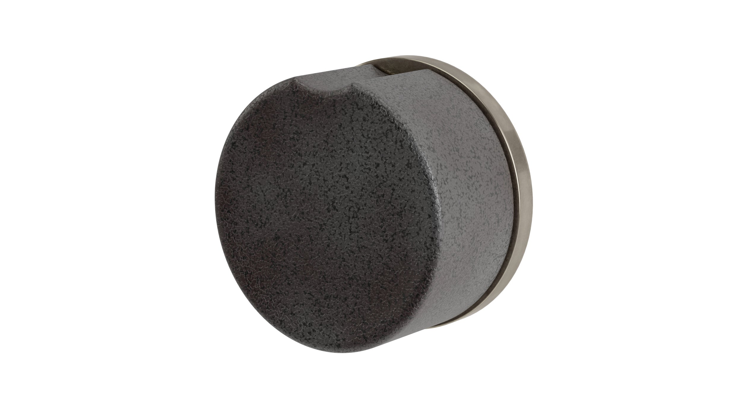 Foundry One Handle Wall Mount Diverter/Volume Control Shower Trim with Groove Ceramic Knob Handle in French Nickel