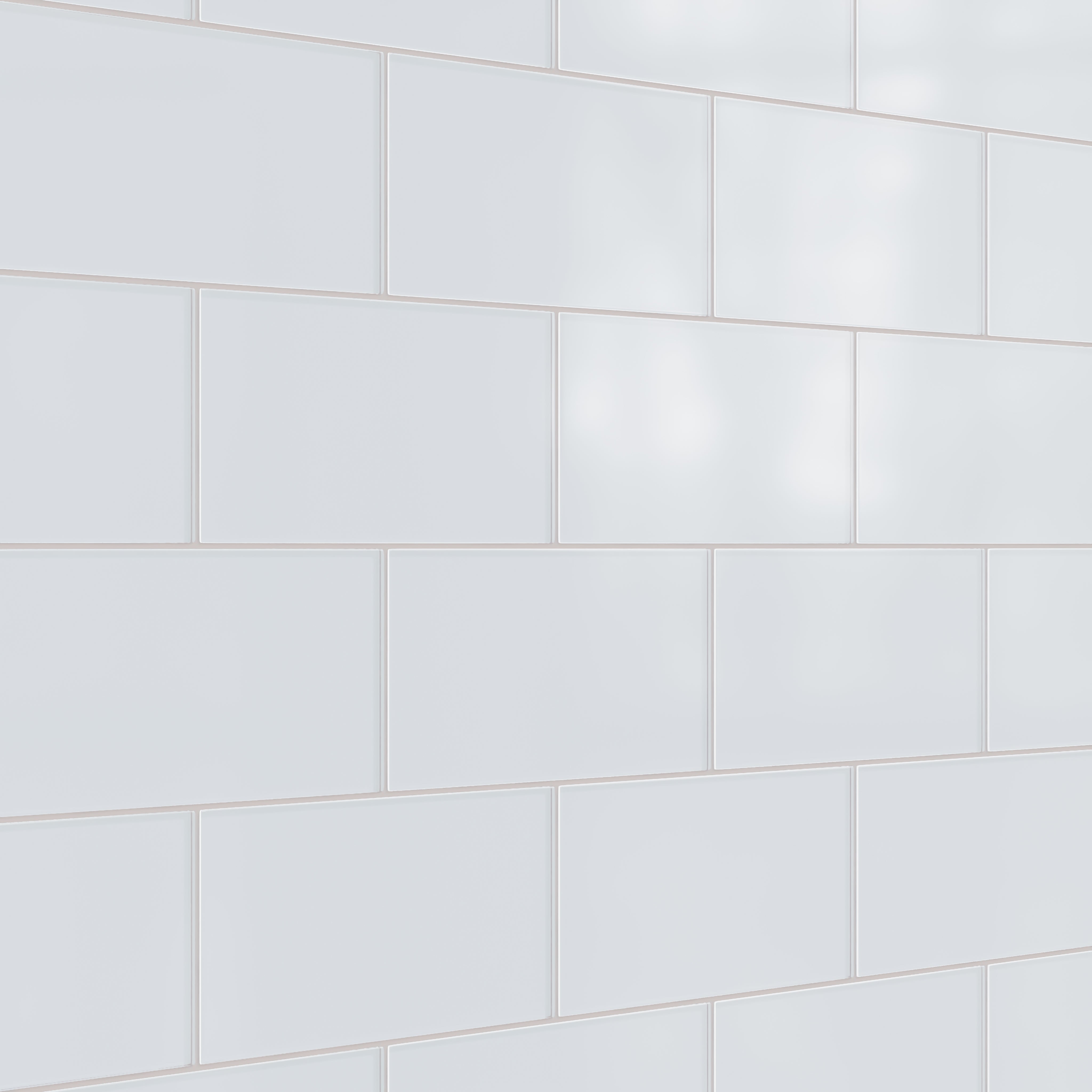 6x12 Glass Tile in Snowy Owl Matte