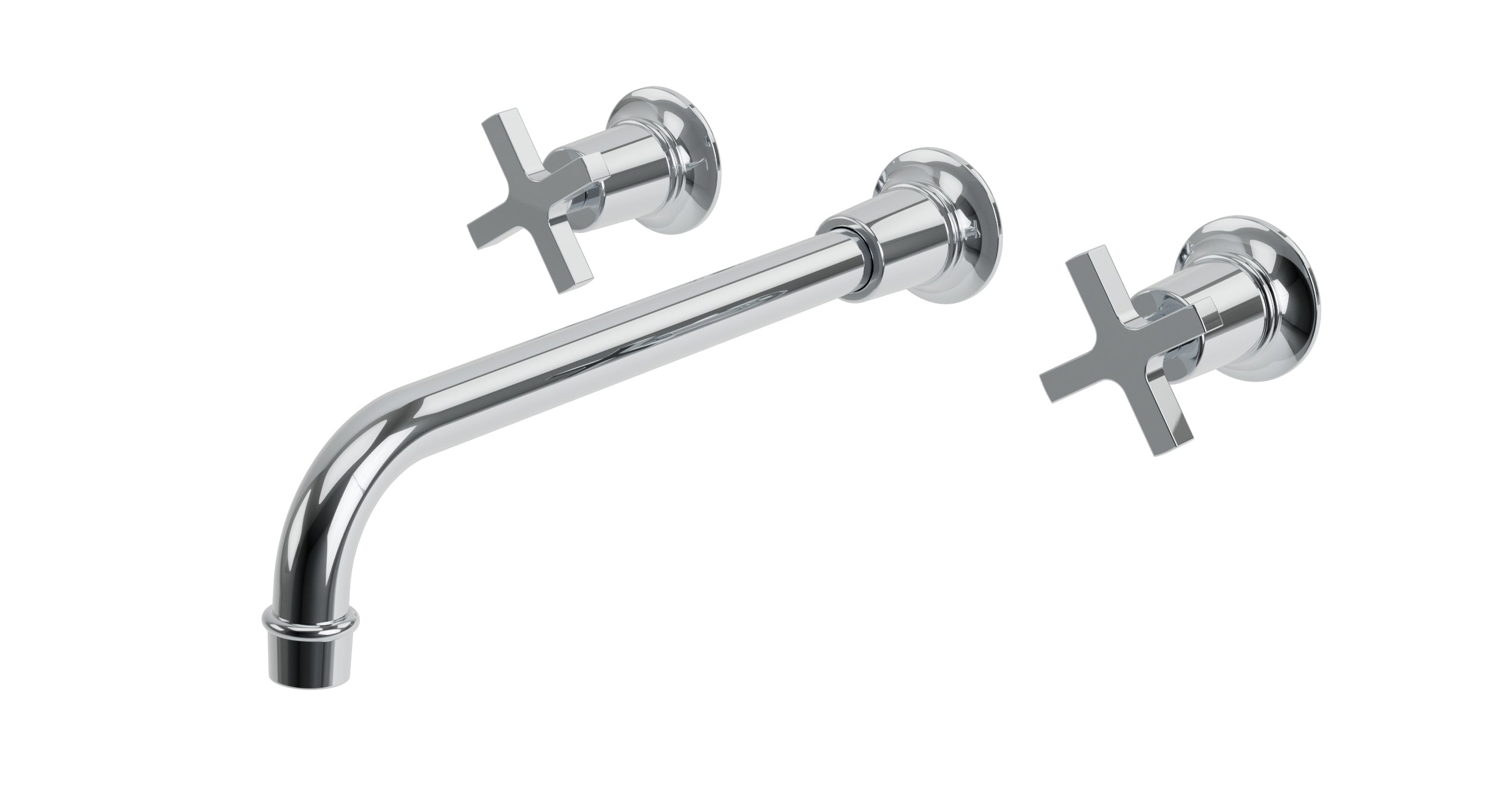Emerson Two Handle Wall Mount 12" Lavatory Faucet with Classic Cross Handles