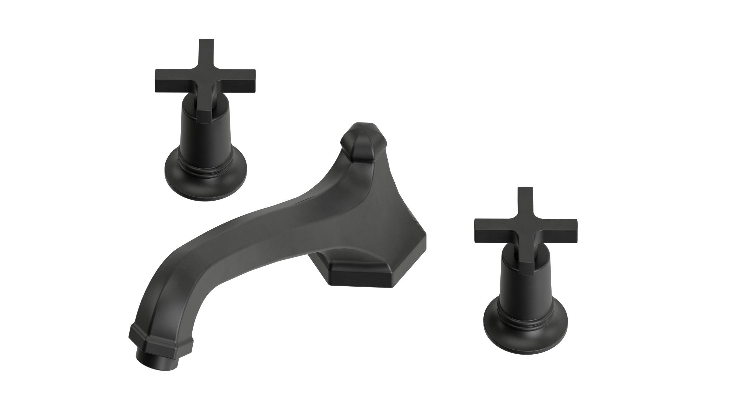 Emerson Two Handle Deck Mount Low Hexagon Bath Trim with Classic Cross Handles in Oil Rubbed Bronze