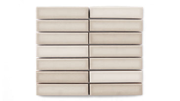1x4 Straight Set Sheeted Original Ceramic Mosaic Tile in Sand Dune Gloss