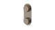 Foundry Two Handle Wall Mount Shower Trim with Barrel Knob Handles in Antique Nickel
