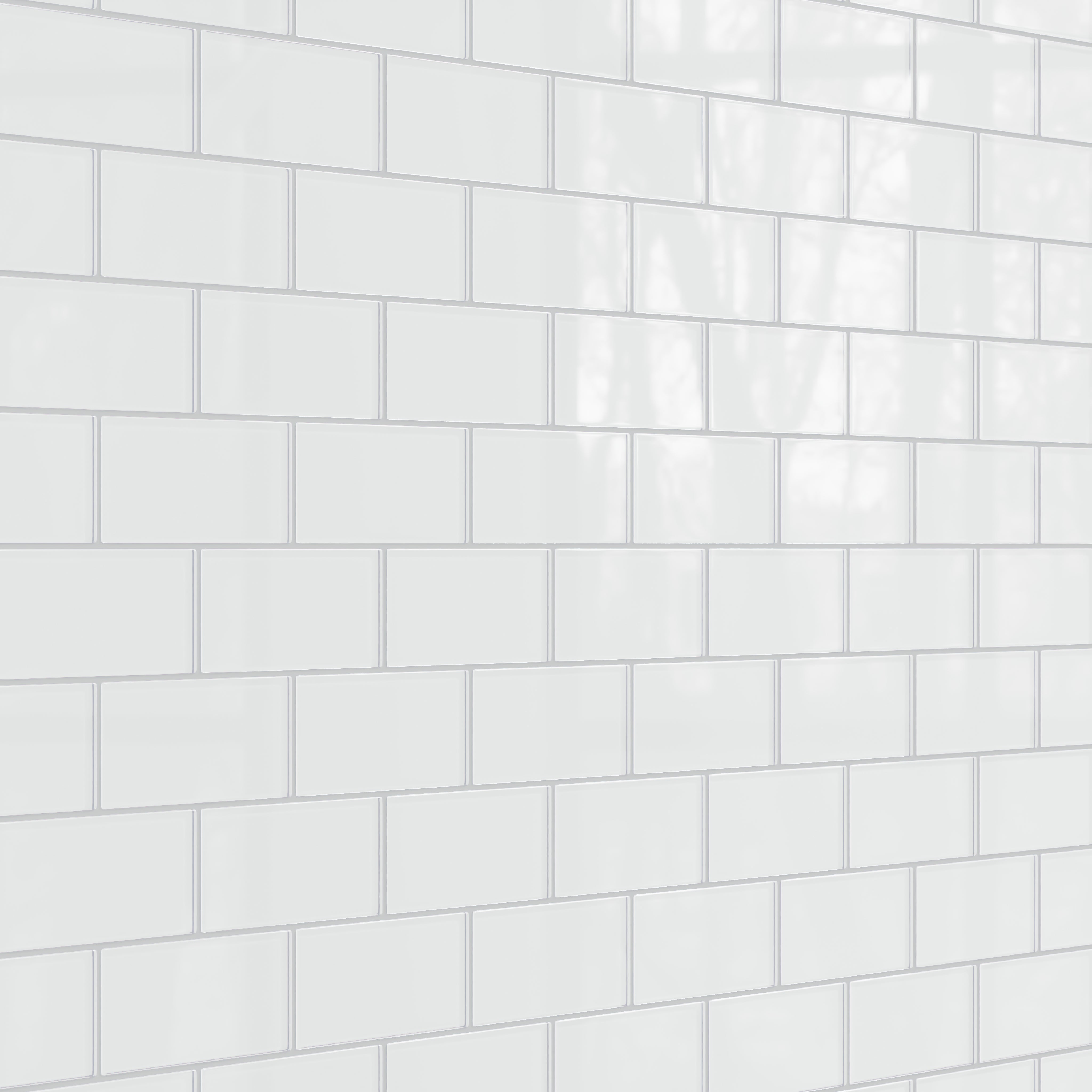 3x6 Glass Tile in Egret Gloss