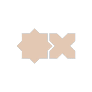 Star & Cross Original Ceramic Tile in Tumbleweed Gloss
