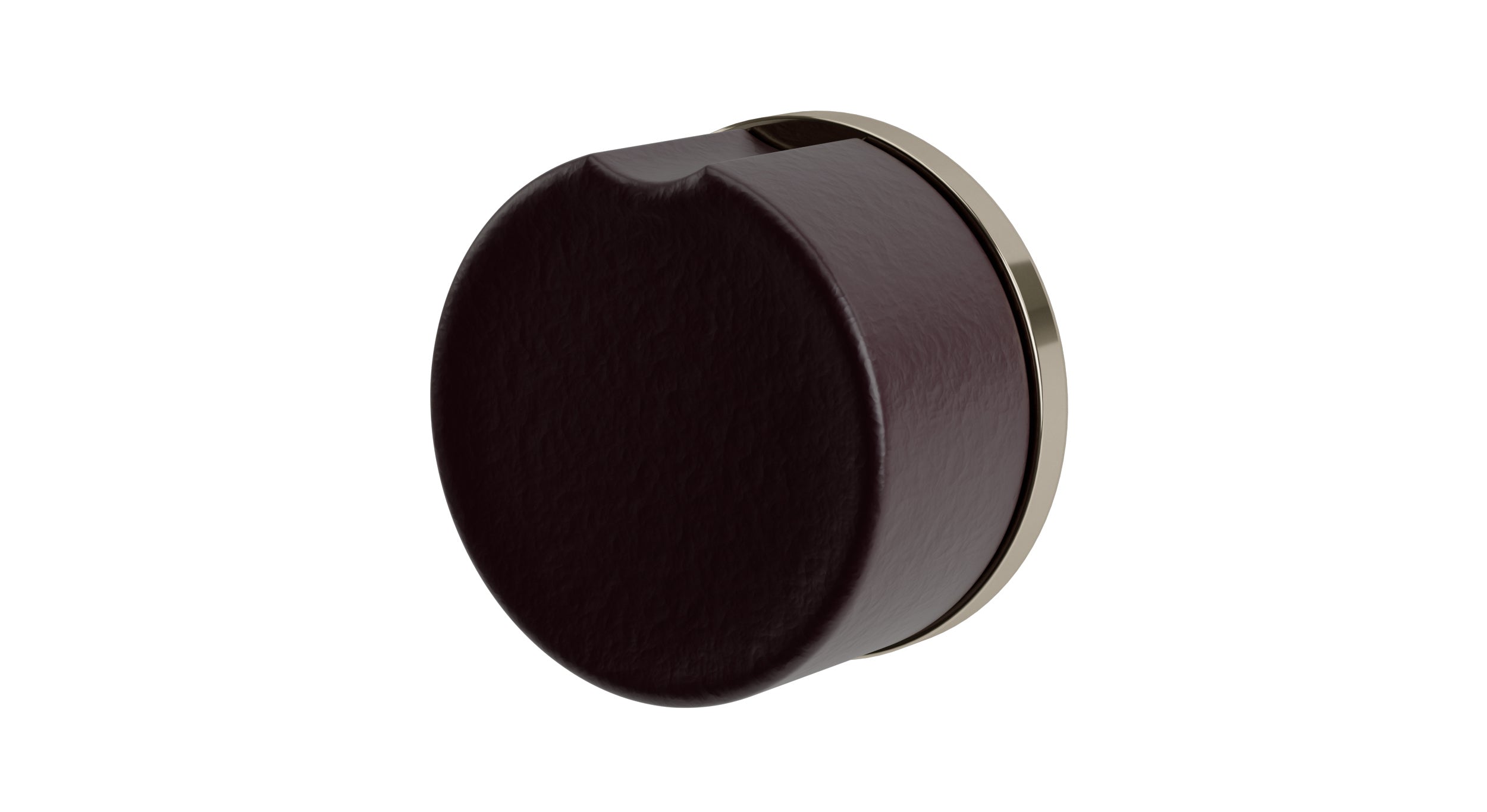 Foundry One Handle Wall Mount Diverter/Volume Control Shower Trim with Groove Ceramic Knob Handle in Polished Nickel