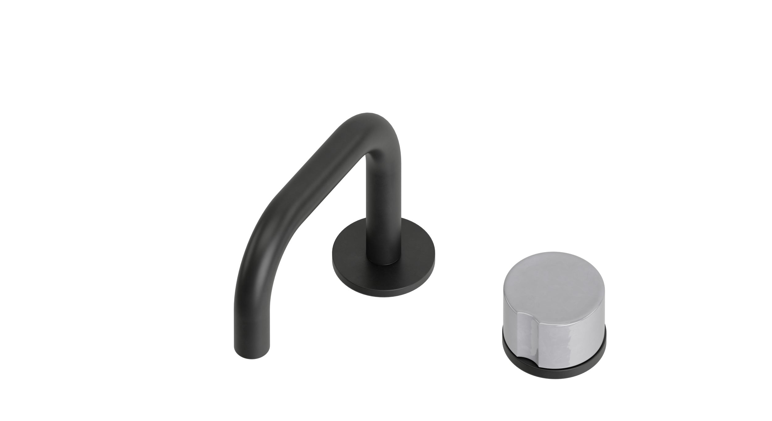 Foundry One Handle Deck Mount Squaretop Lavatory Faucet with Groove Ceramic Knob Handle in Oil Rubbed Bronze