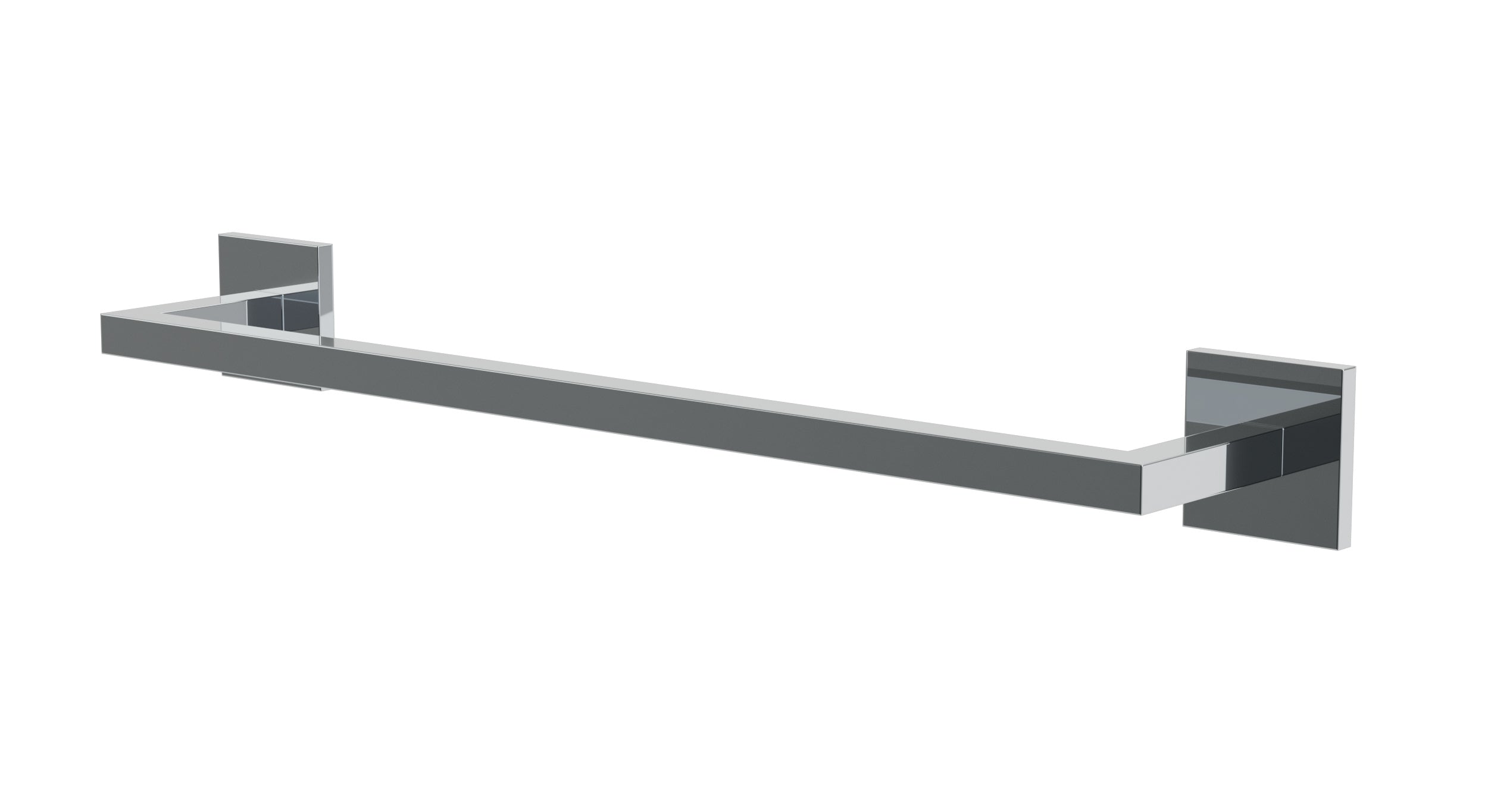 Flatiron Square Towel Bar 18" in Polished Chrome