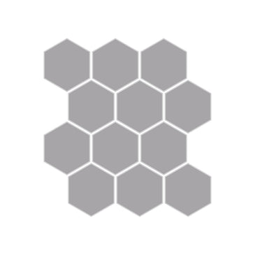 2" Hexagon Sheeted Original Ceramic Mosaic Tile in Thistle Matte