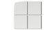 4x4 Natural Press Ceramic Tile in Zinc Gloss