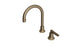 Emerson One Handle Deck Mount Gooseneck Lavatory Faucet with Classic Lever Handle in Antique Brass