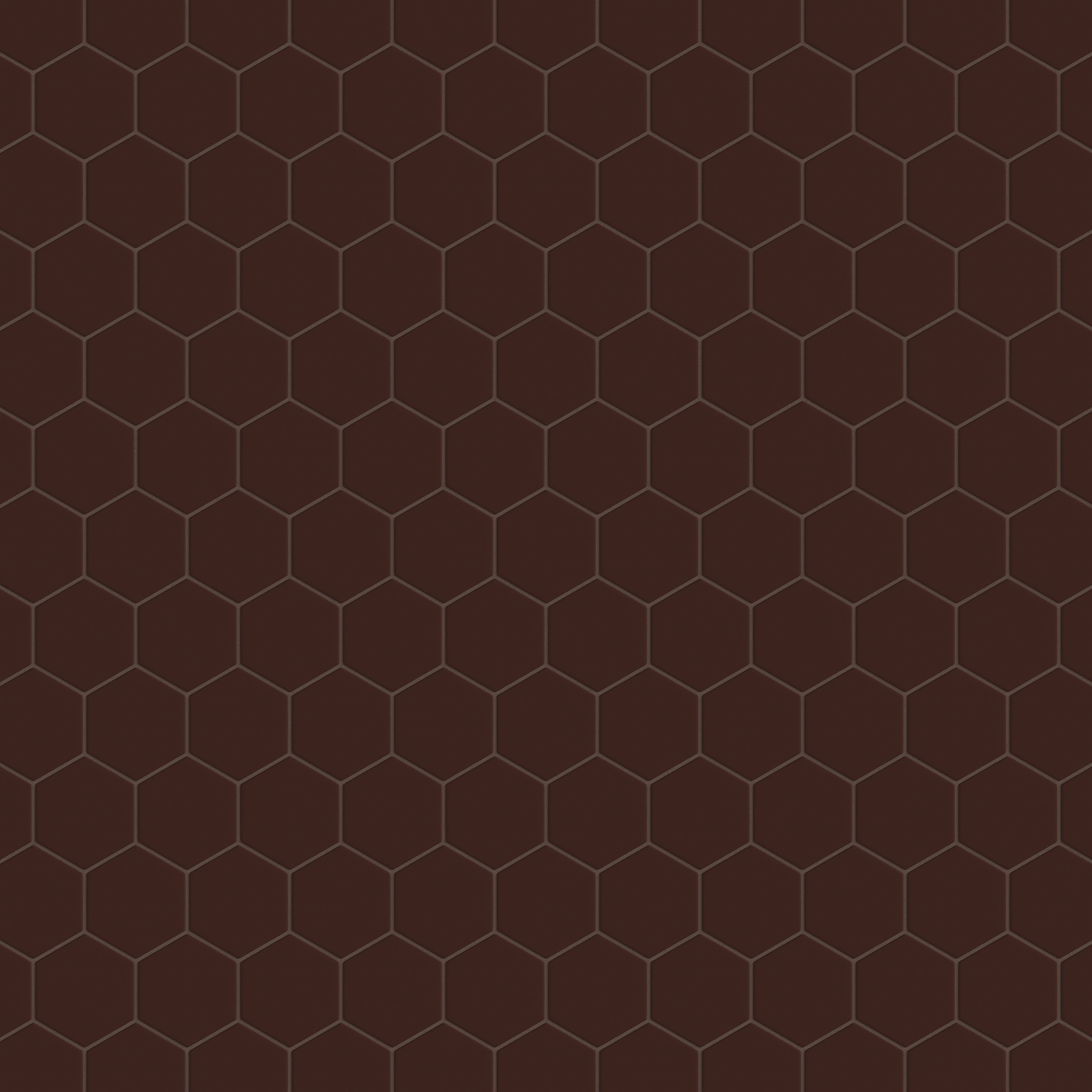 4" Hexagon Original Ceramic Tile in Garnet Matte