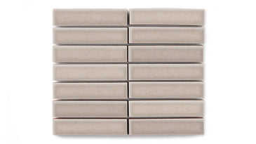1x4 Straight Set Sheeted Original Ceramic Mosaic Tile in Cardamom Gloss