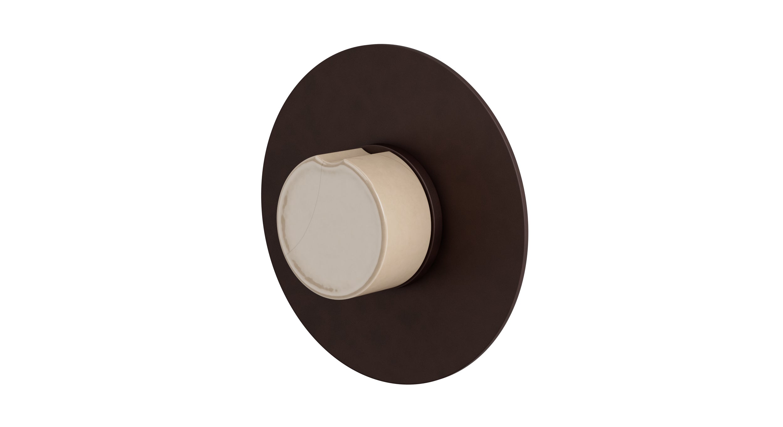 Foundry One Handle Wall Mount Shower Trim with Groove Ceramic Knob Handle in Architectural Copper