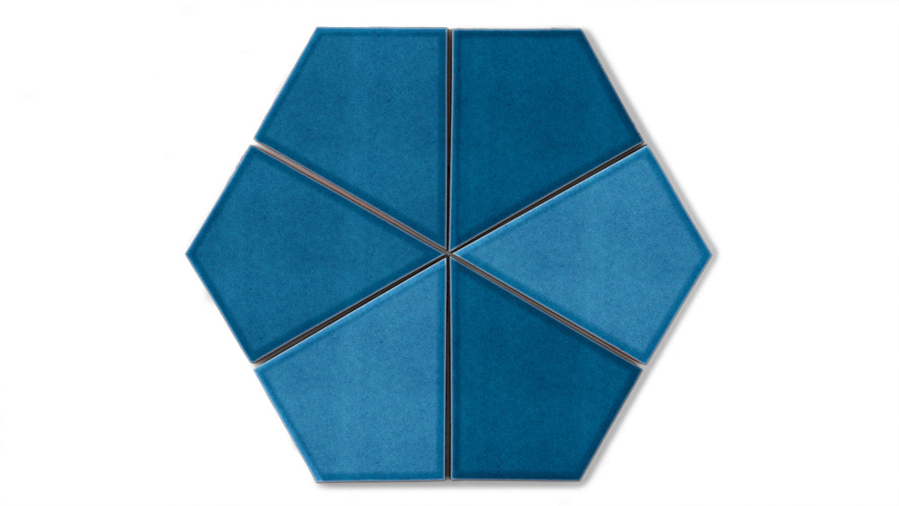 Hexite Original Ceramic Tile in Adriatic Sea Gloss