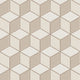 Small Diamond Escher Sheeted Original Ceramic Tile in Feldspar Matte, Sand Dune Matte & Sweet Pea Matte