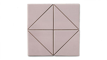 6" Triangle Original Ceramic Tile in Painted Sky Gloss