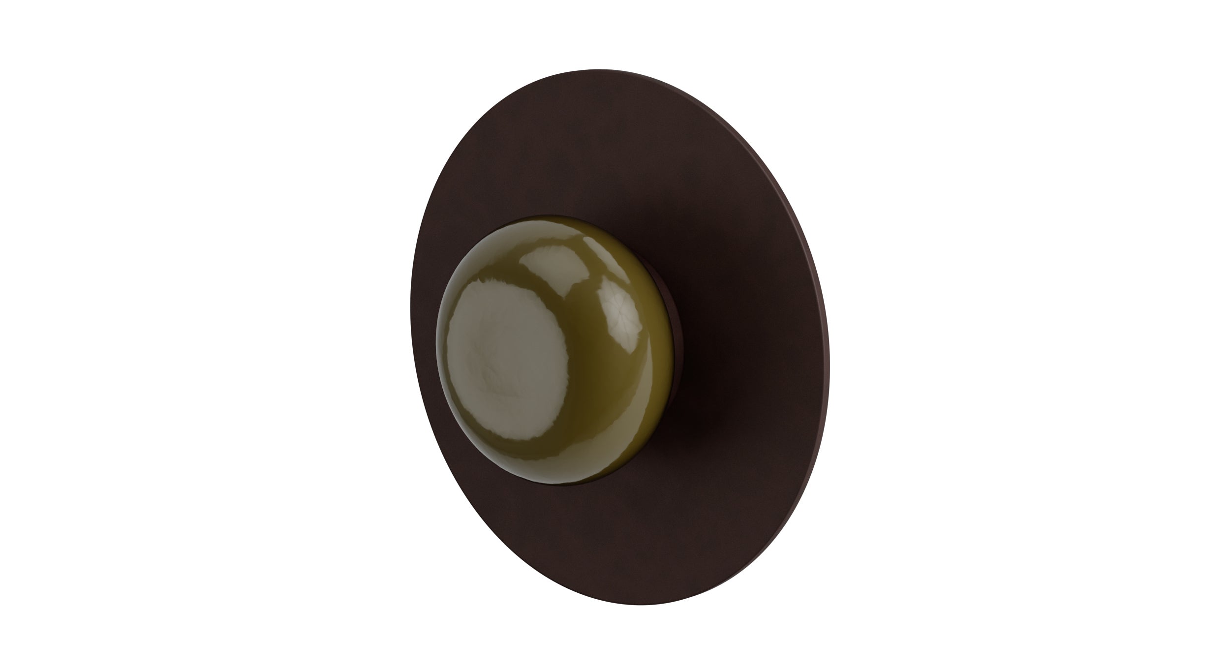Foundry One Handle Wall Mount Shower Trim with Pebble Ceramic Knob Handle in Architectural Copper