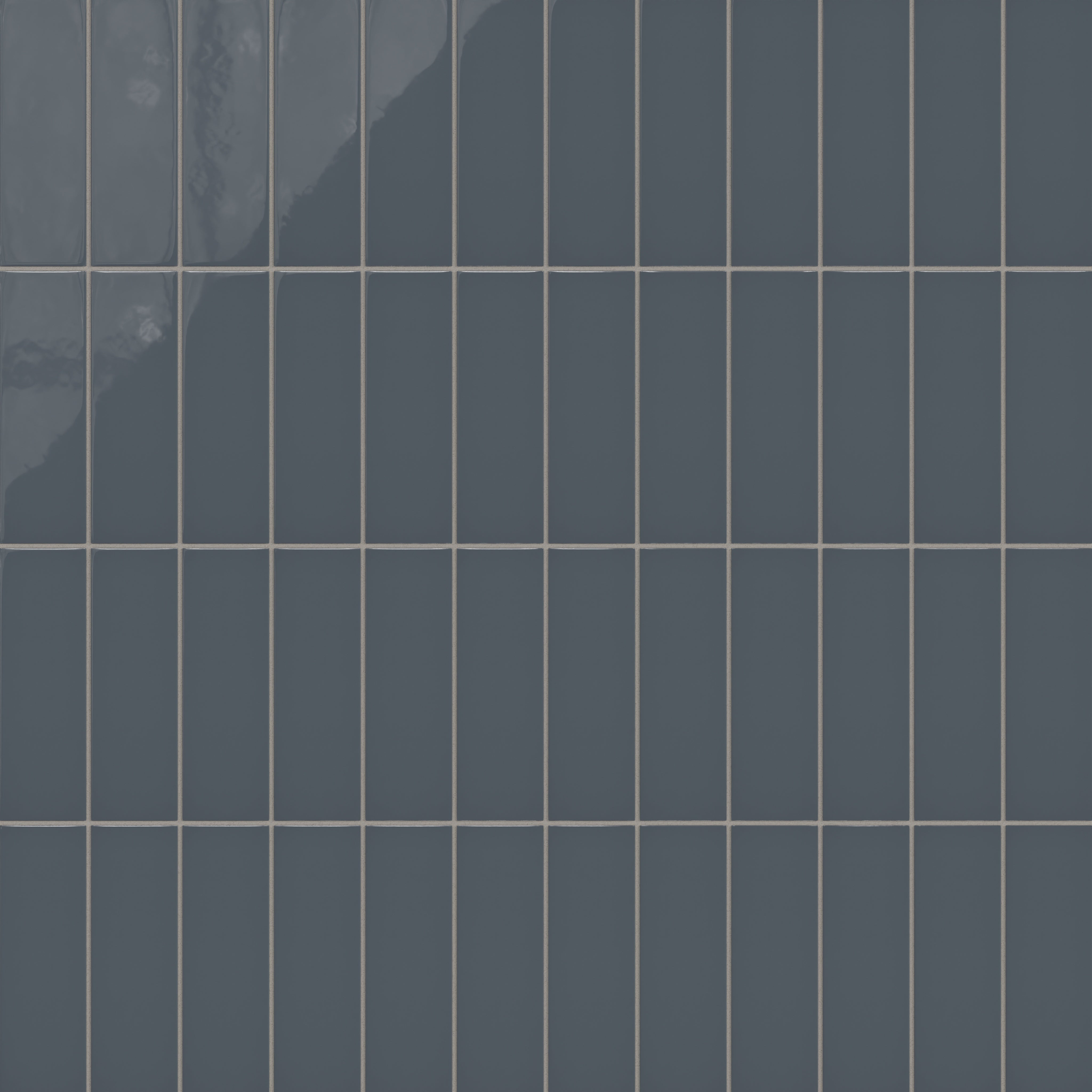 3x9 Natural Press Ceramic Tile in Indigo Gloss