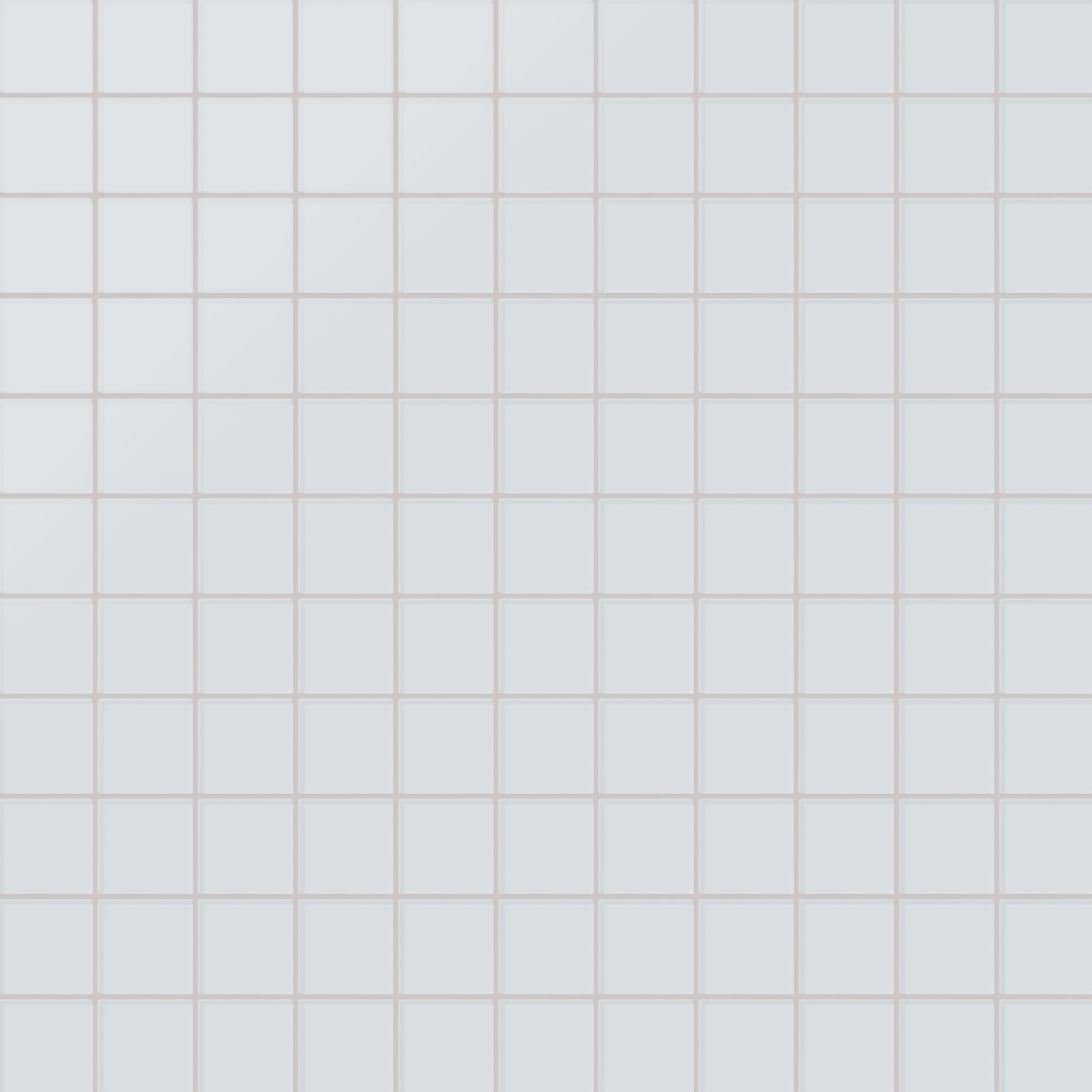 3x3 Straight Set Sheeted Glass Mosaic Tile in Snowy Owl Matte