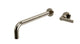 Flatiron One Handle Wall Mount 12" Lavatory Faucet with Linear Lever Handle in Polished Nickel