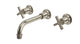 Emerson Two Handle Wall Mount 8.25" Lavatory Faucet with Classic Cross Handles in French Nickel