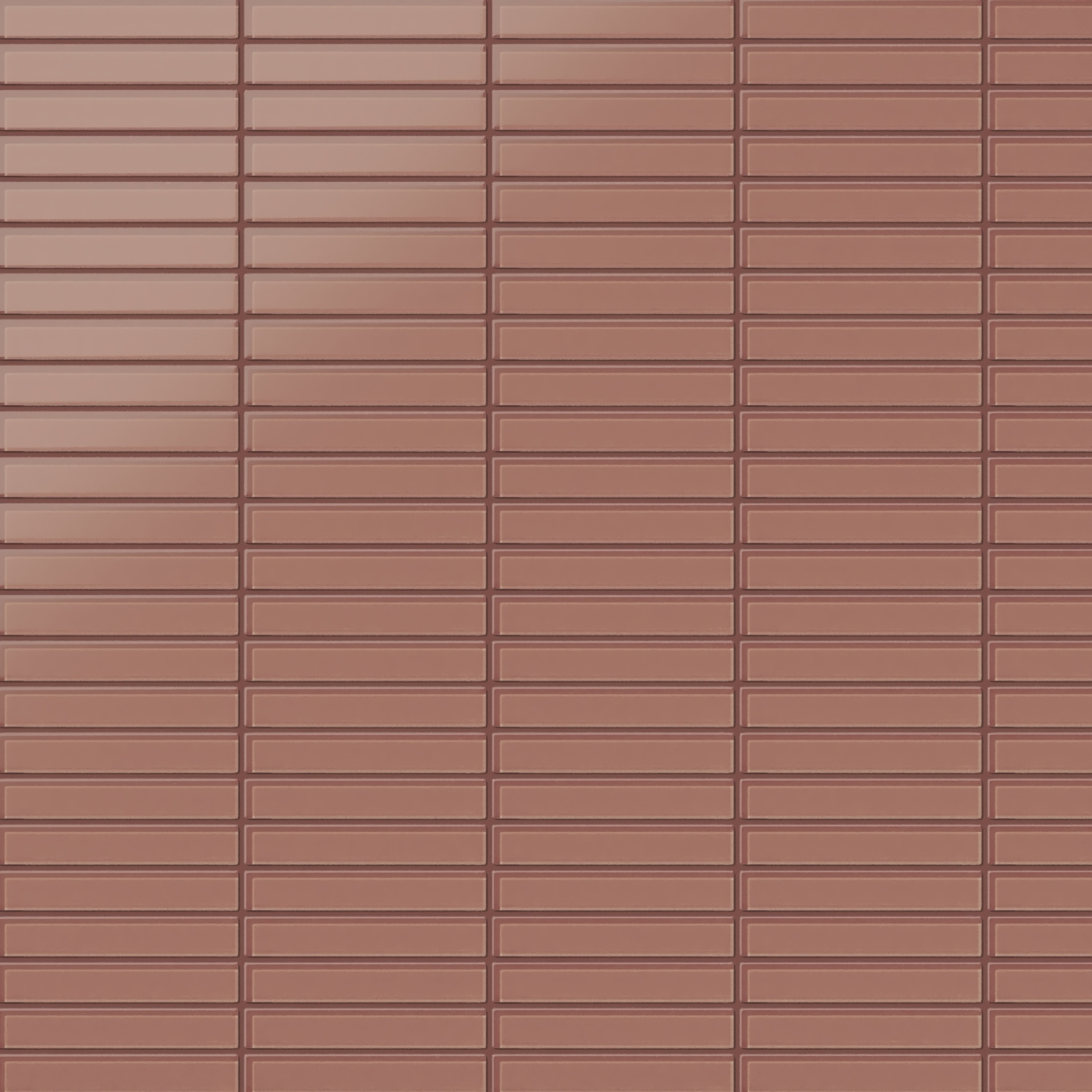 1x6 Straight Set Sheeted Glass Mosaic Tile in Flicker Matte