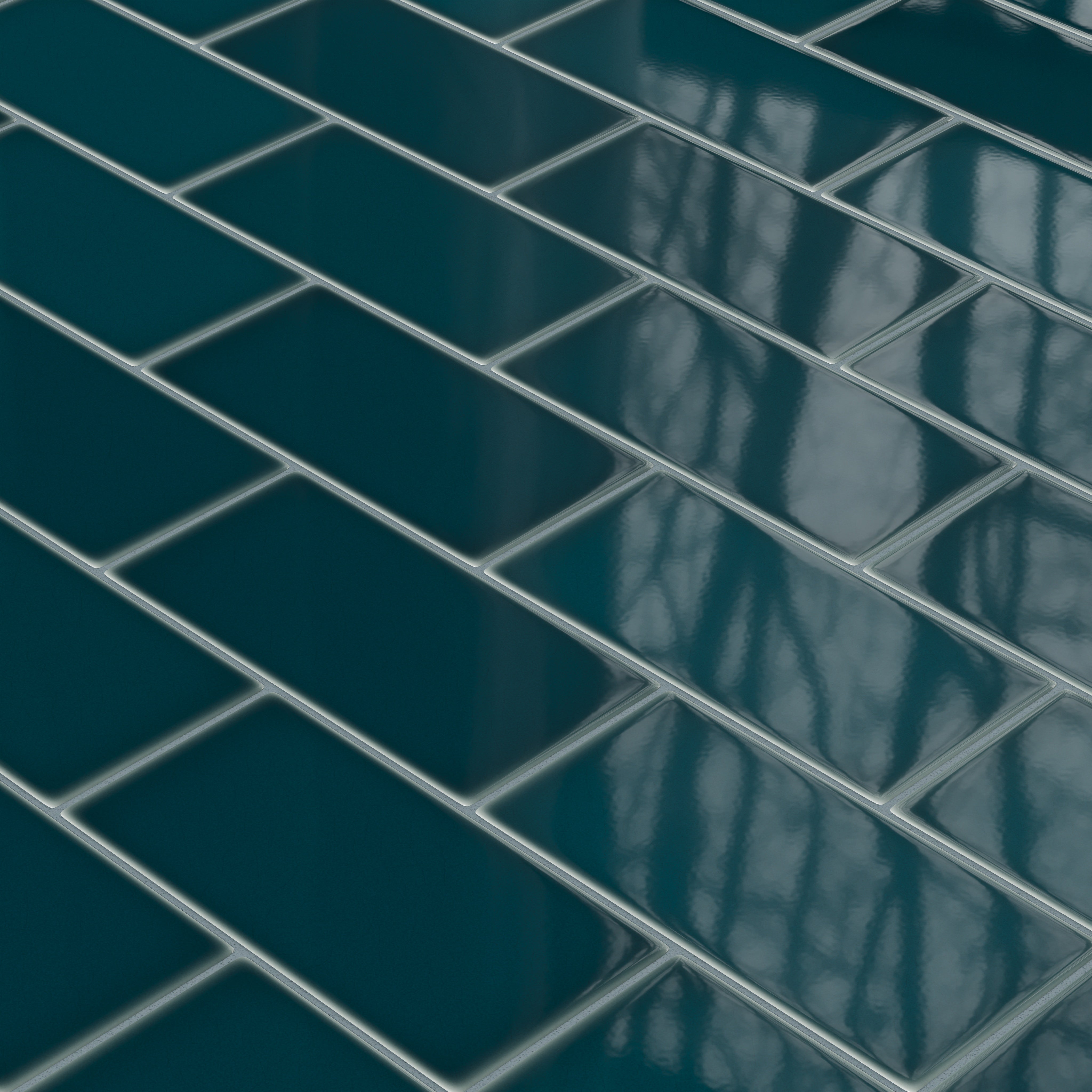 6x12 Original Ceramic Tile in Caspian Sea Gloss