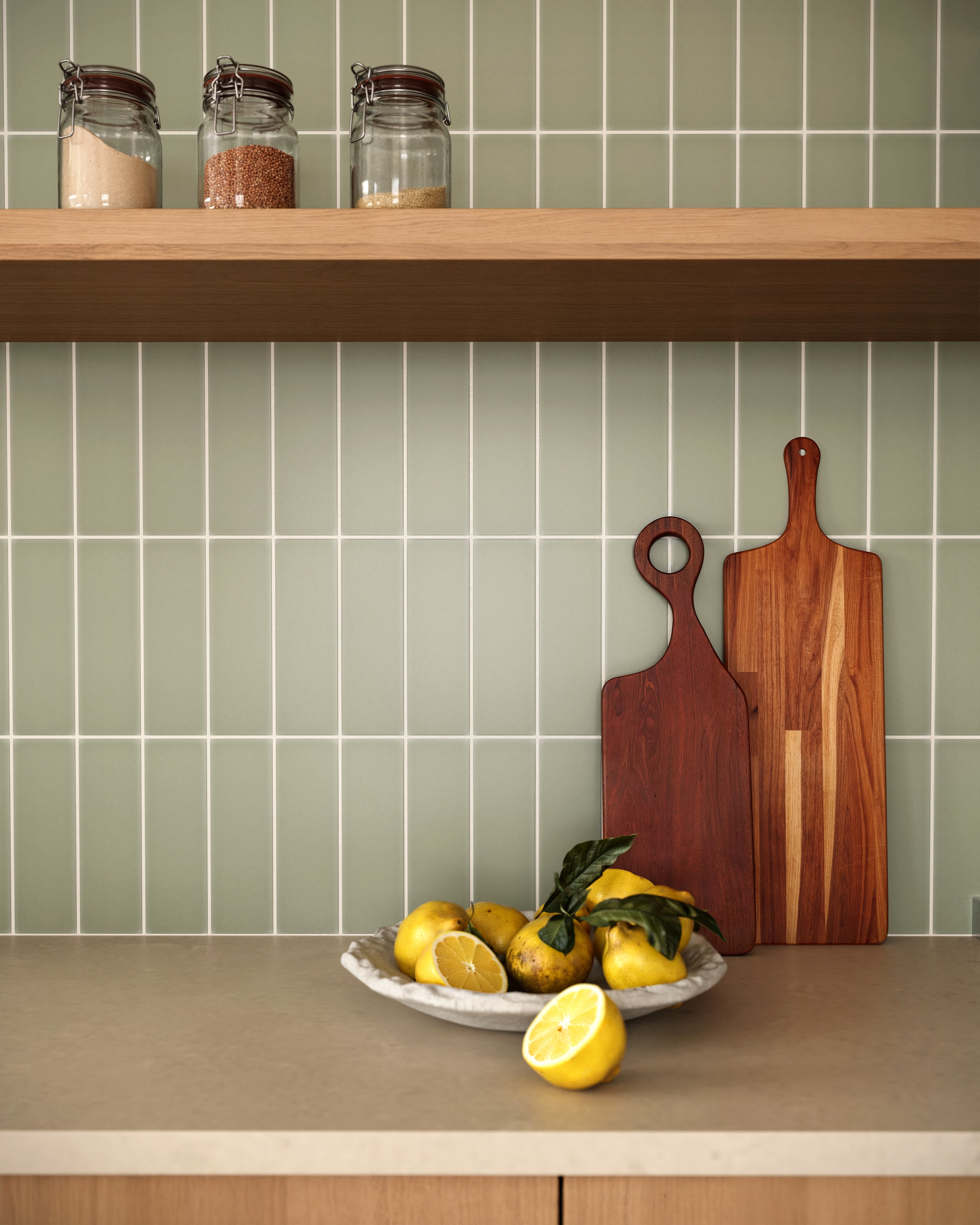 3x9 Natural Press Ceramic Tile in Manzanita Matte