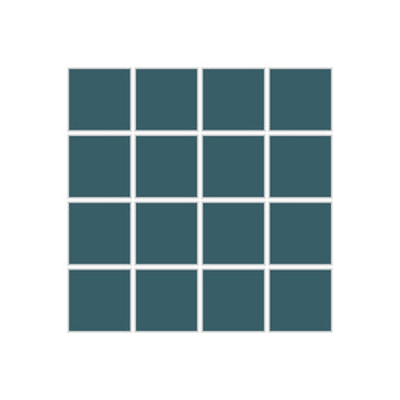 2x2 Straight Set Sheeted Original Ceramic Mosaic Tile in Mackerel