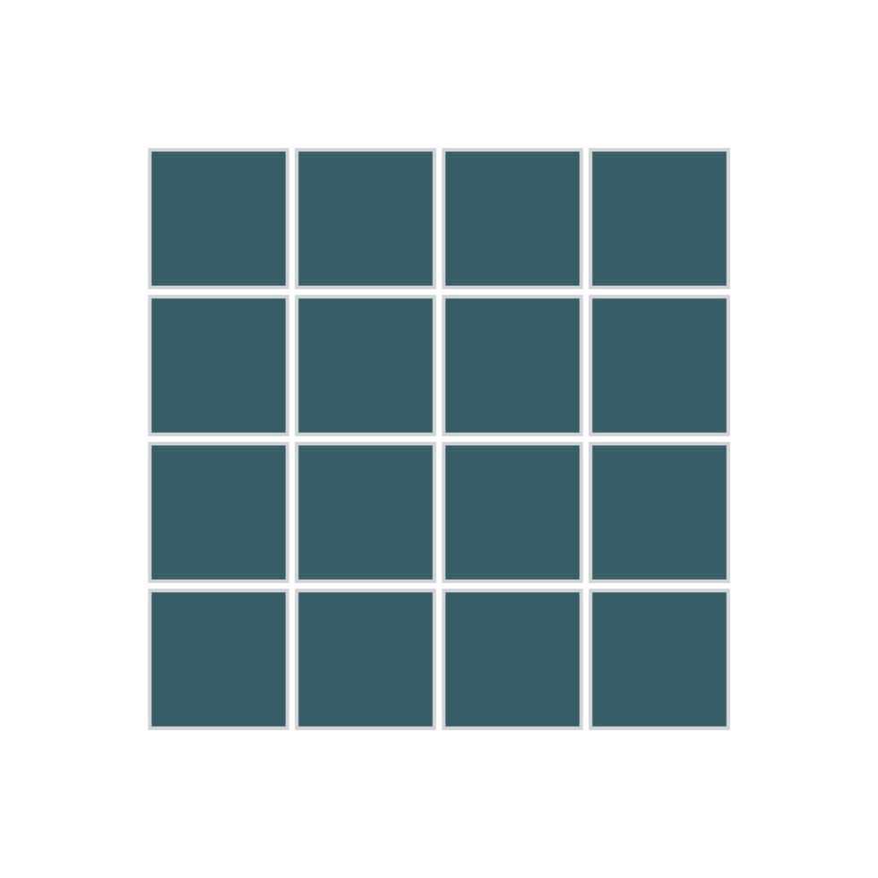 2x2 Straight Set Sheeted Original Ceramic Mosaic Tile in Mackerel