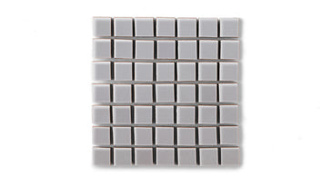 1x1 Straight Set Sheeted Original Ceramic Mosaic Tile in Dust Storm Gloss