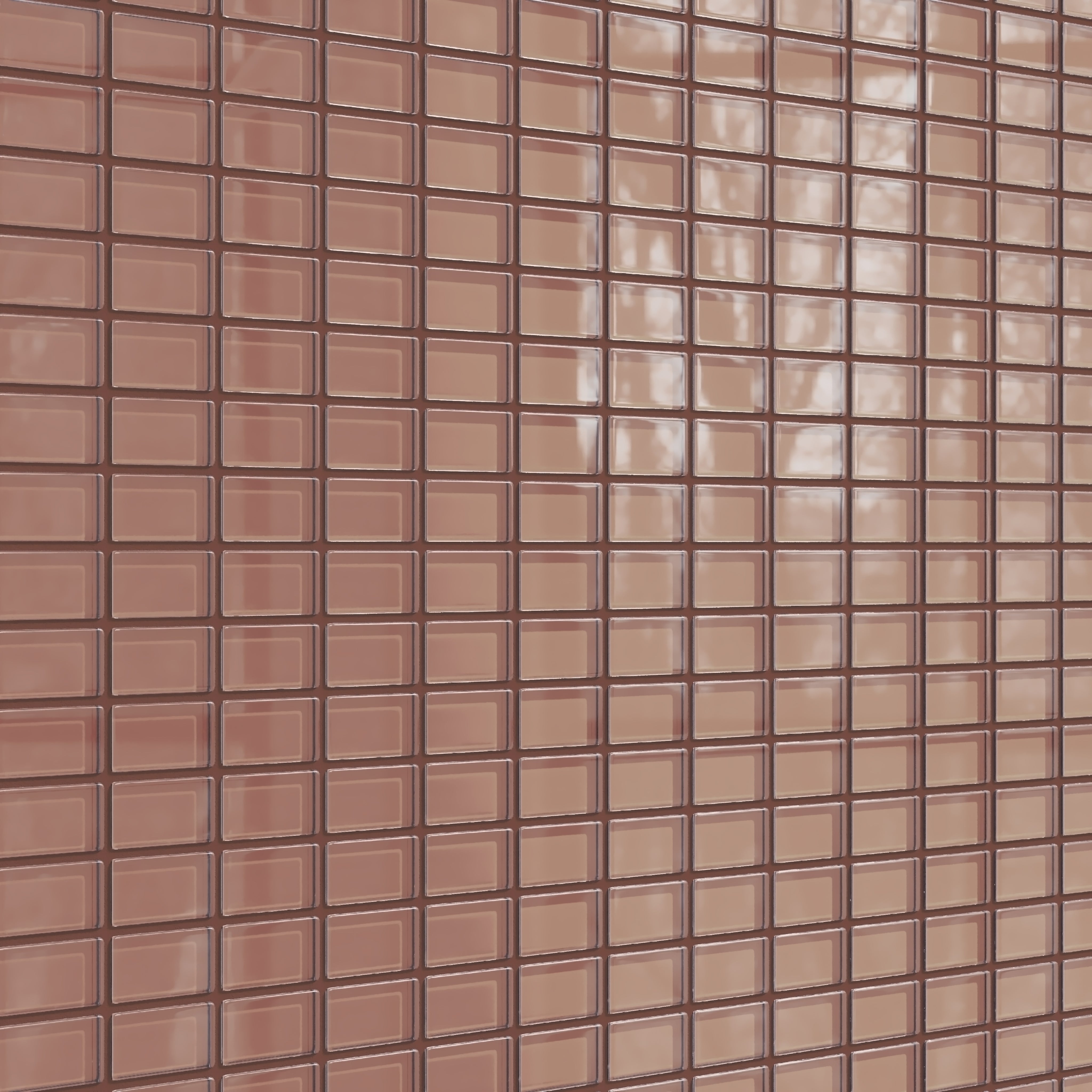 1x2 Straight Set Sheeted Glass Mosaic Tile in Flicker Gloss