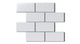 2x4 Half Offset Sheeted Natural Press Ceramic Mosaic Tile in Tin Oxide Matte