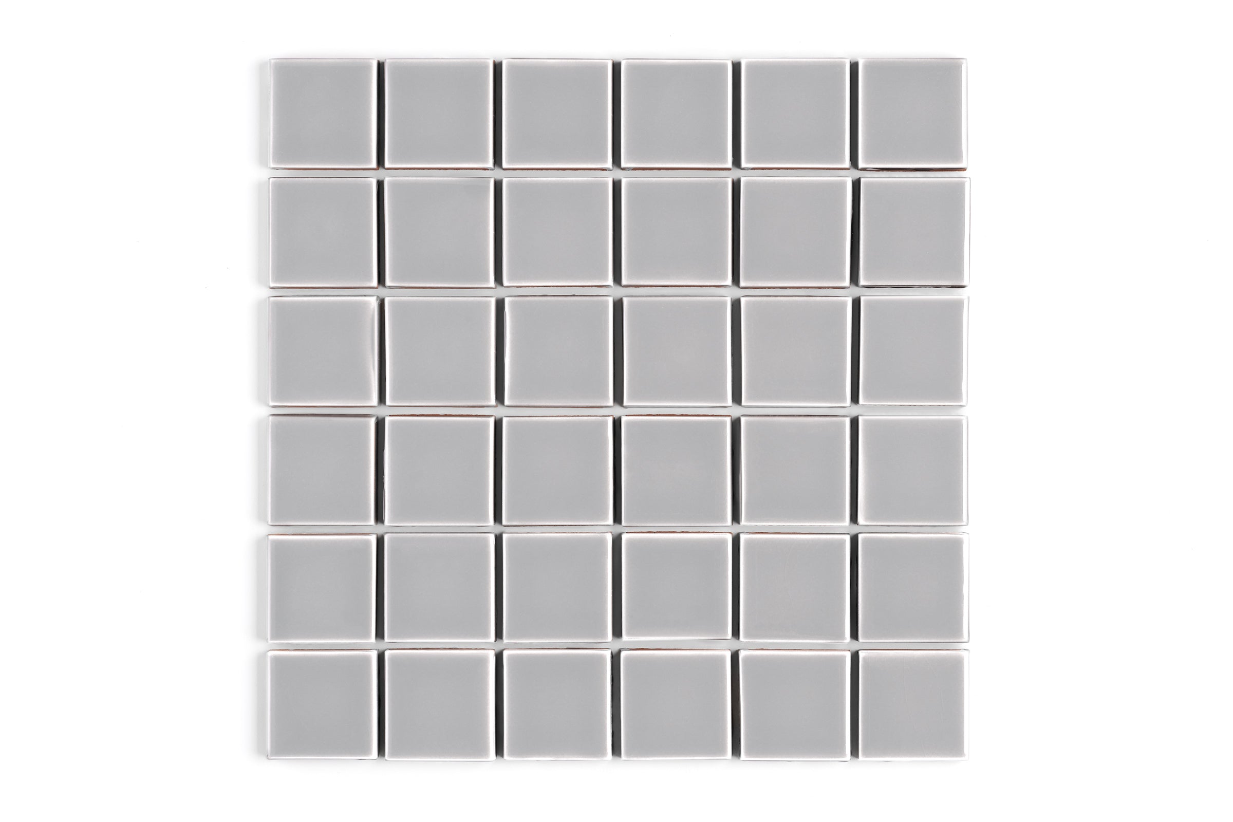 2x2 Straight Set Sheeted Original Ceramic Mosaic Tile in Thistle Gloss