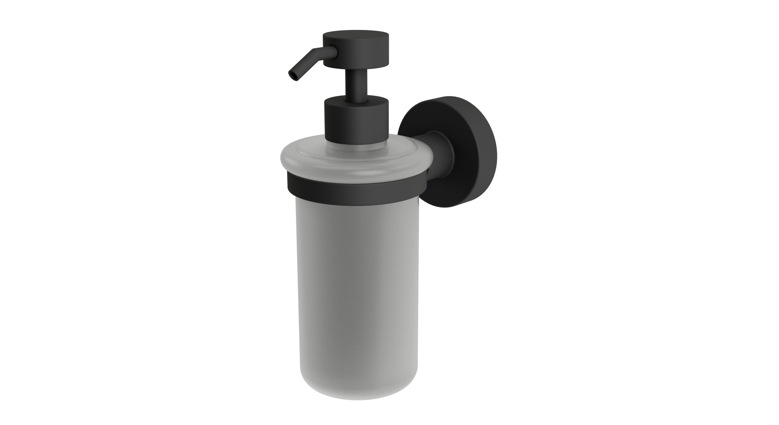 Flatiron Round Soap Dispenser in Matte Black