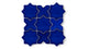 Mini Star & Cross Original Ceramic Tile in Azul Gloss