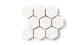 3" Hexagon Sheeted Original Ceramic Mosaic Tile in Calcite Matte