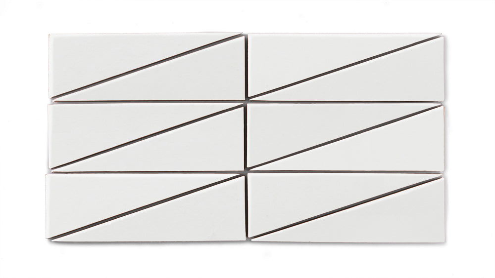 Right Scalene Triangle Original Ceramic Tile in Frost Matte