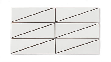 Right Scalene Triangle Original Ceramic Tile in Frost Matte