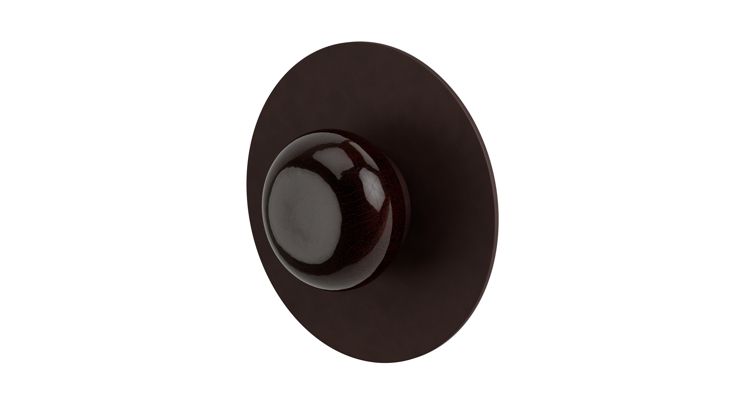 Foundry One Handle Wall Mount Shower Trim with Pebble Ceramic Knob Handle in Architectural Copper