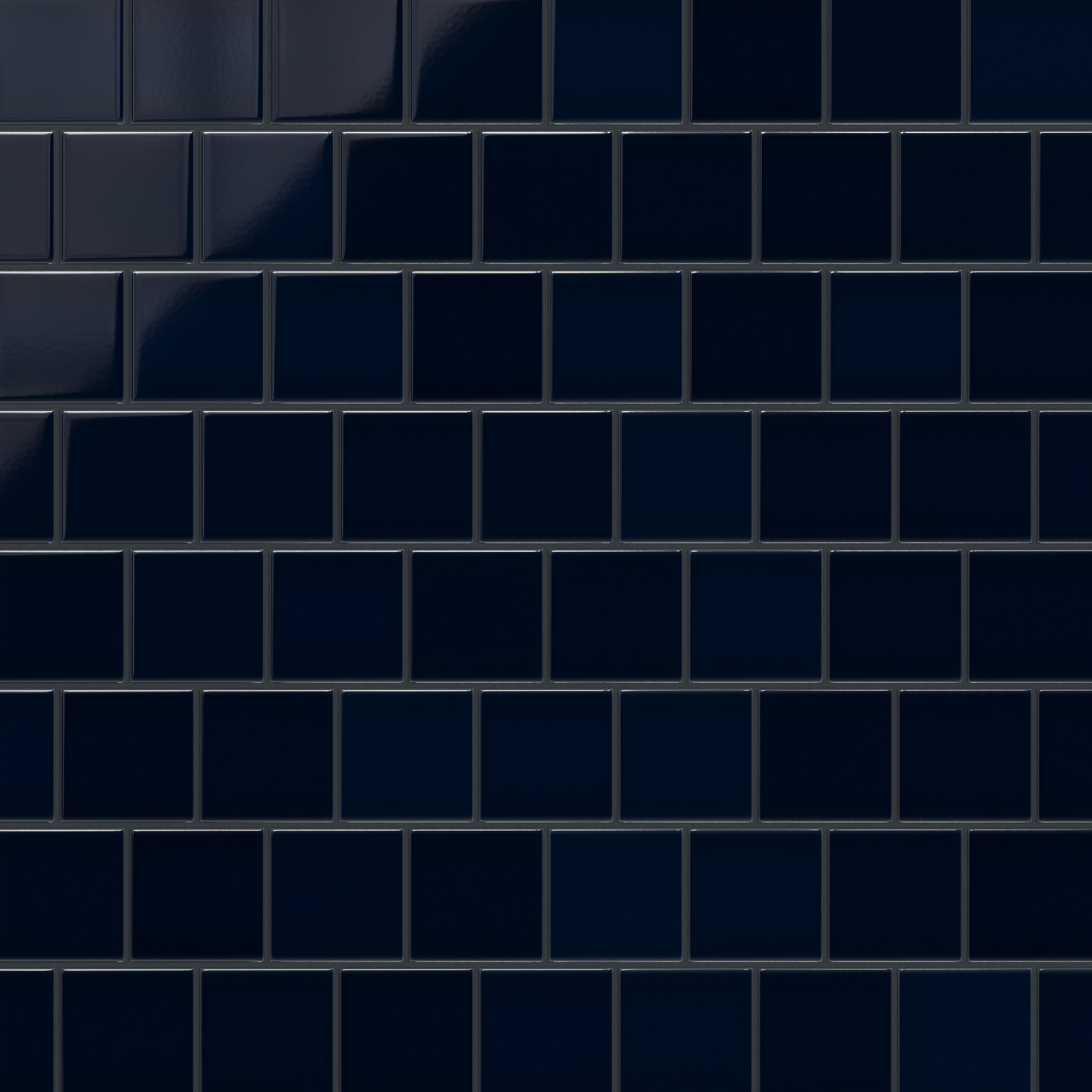 4x4 Original Ceramic Tile in Navy Blue Gloss