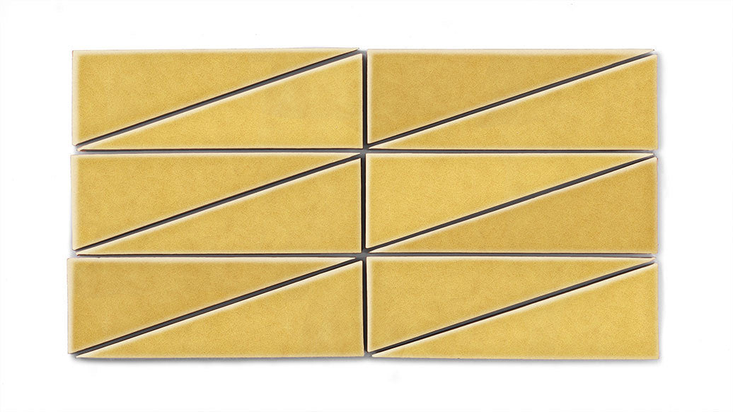 Right Scalene Triangle Original Ceramic Tile in Haystack Gloss