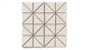 3" Triangle Sheeted - Quadrant Original Ceramic Mosaic Tile in Ivory Gloss