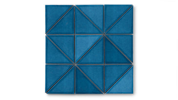 4" Triangle Original Ceramic Tile in Adriatic Sea Gloss