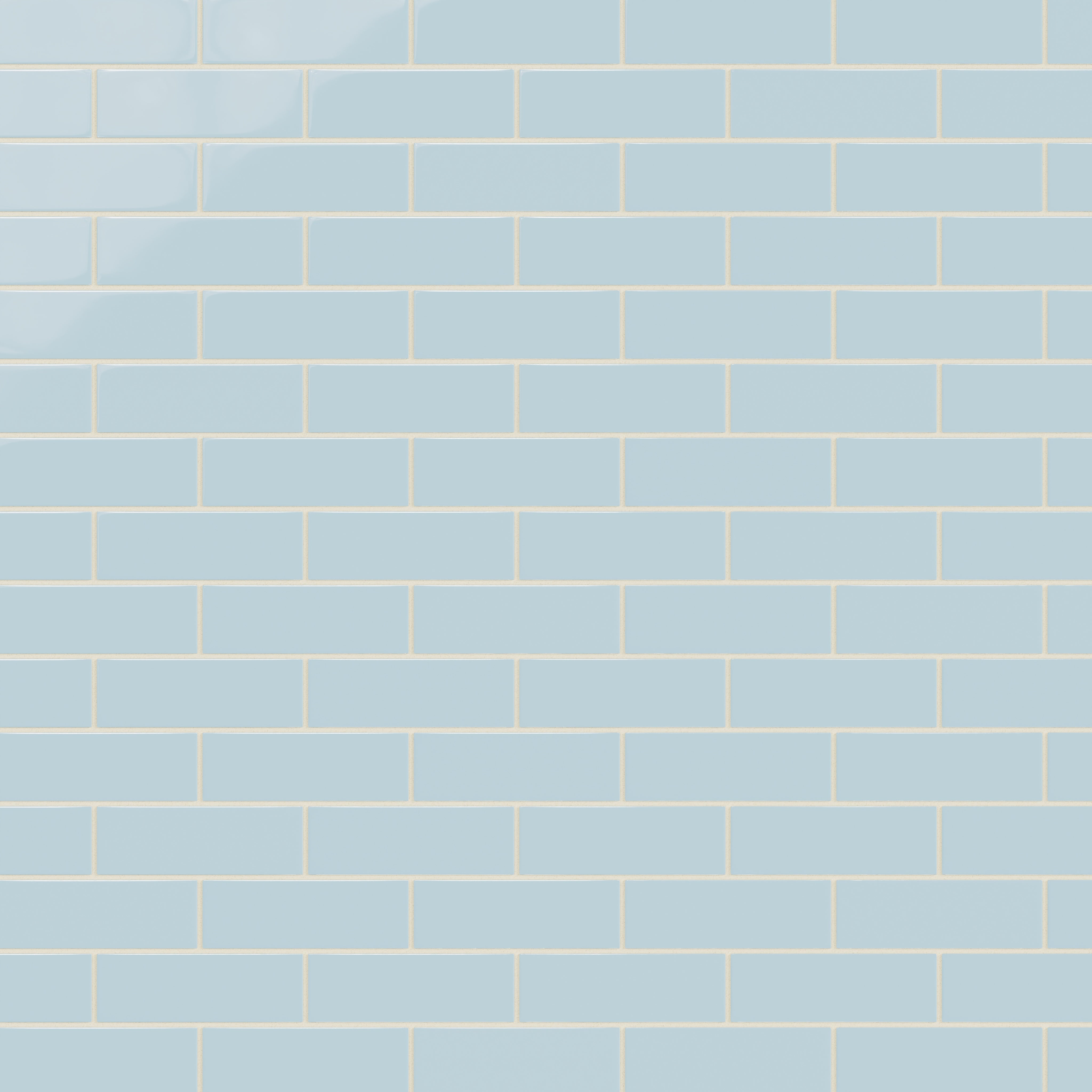 2x6 Natural Press Ceramic Tile in Egyptian Blue Gloss