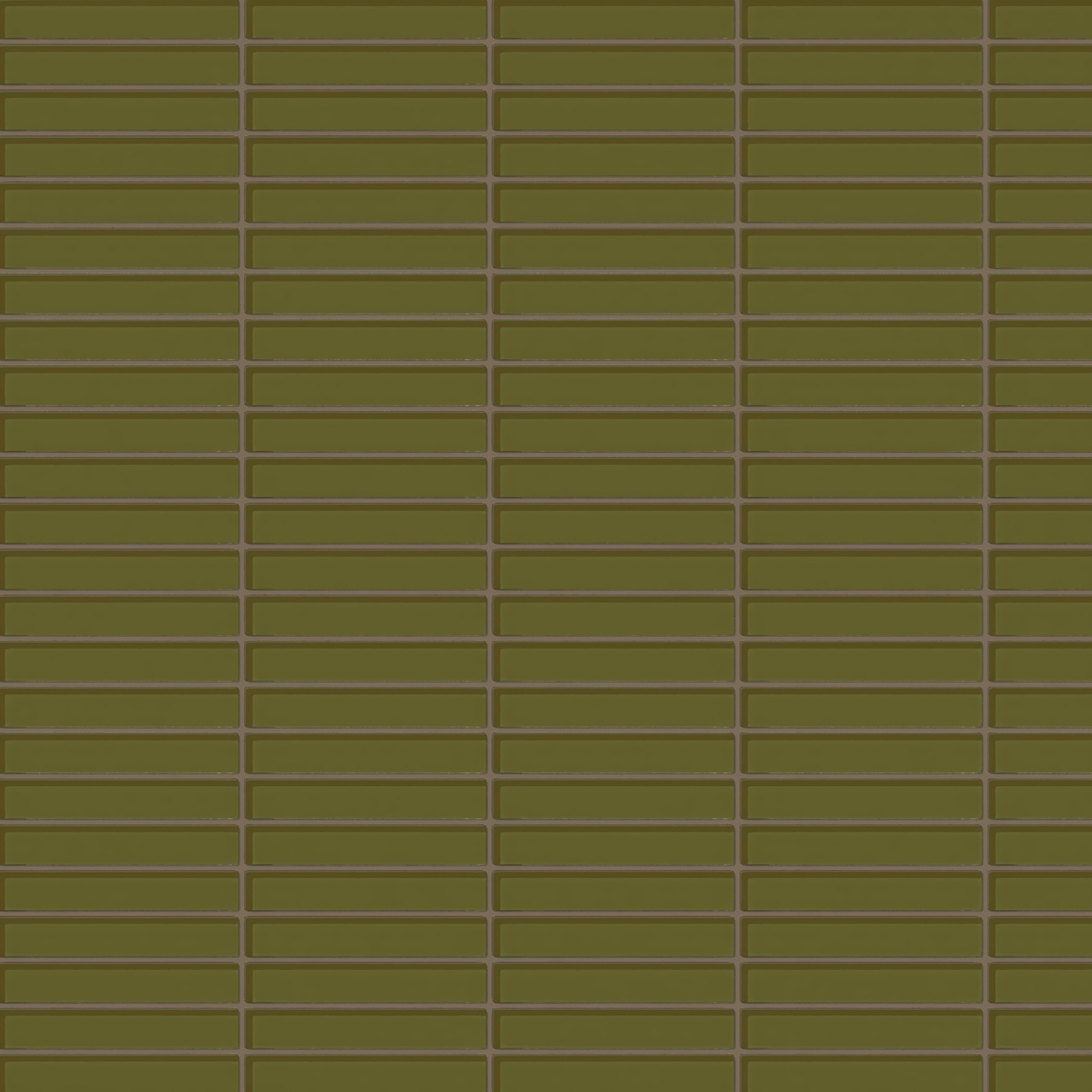 1x6 Straight Set Sheeted Glass Mosaic Tile in Cormorant Gloss