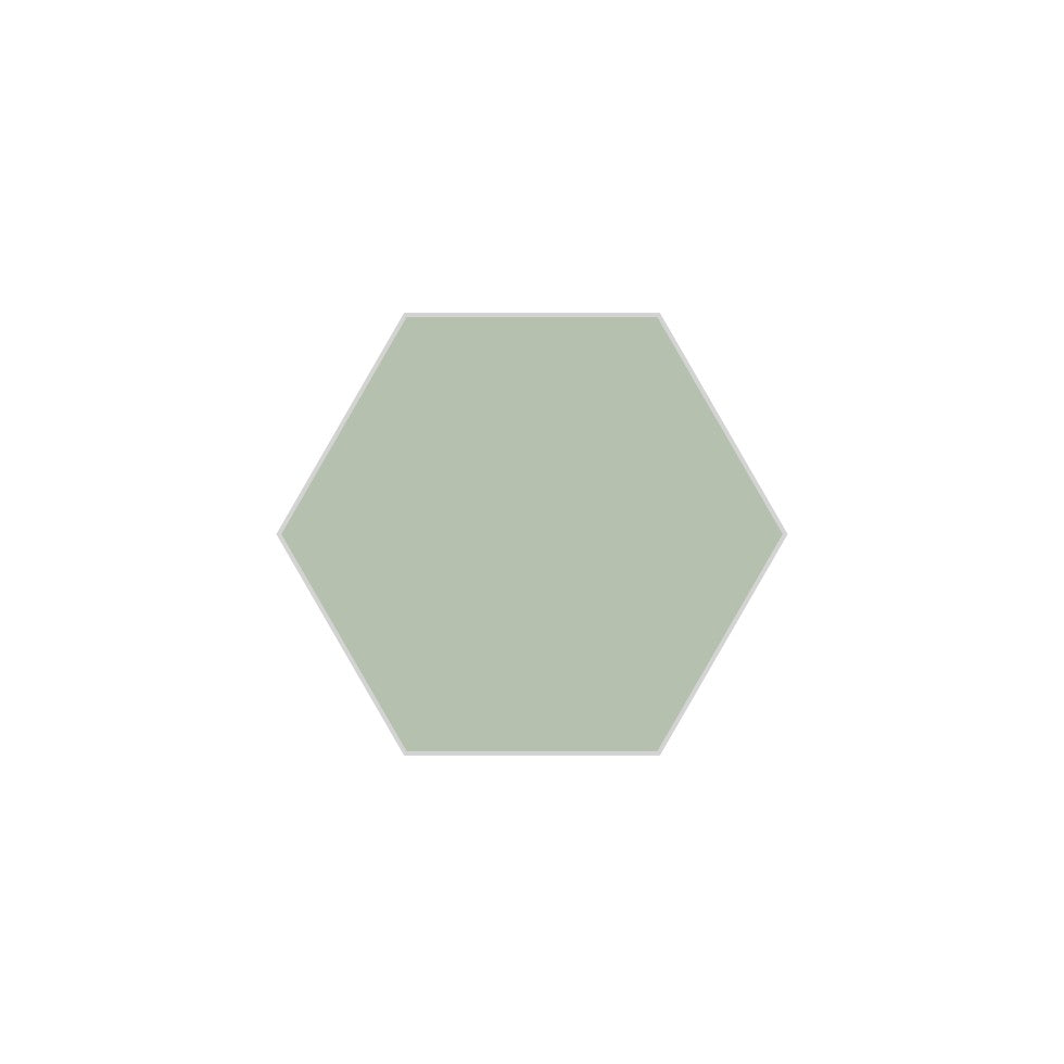 6" Hexagon Original Ceramic Tile in Rosemary Matte