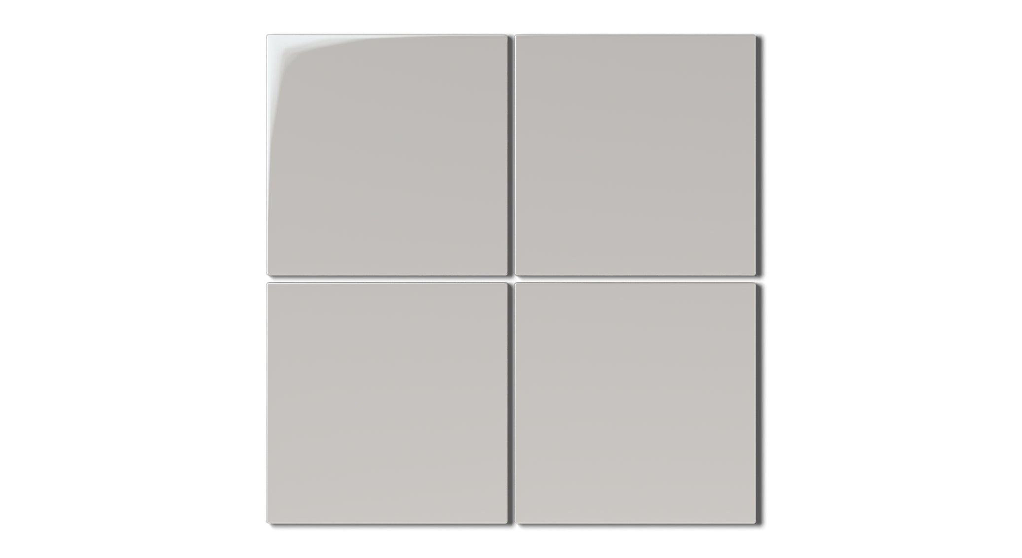 6x6 Natural Press Ceramic Tile in Titanium Grey Gloss