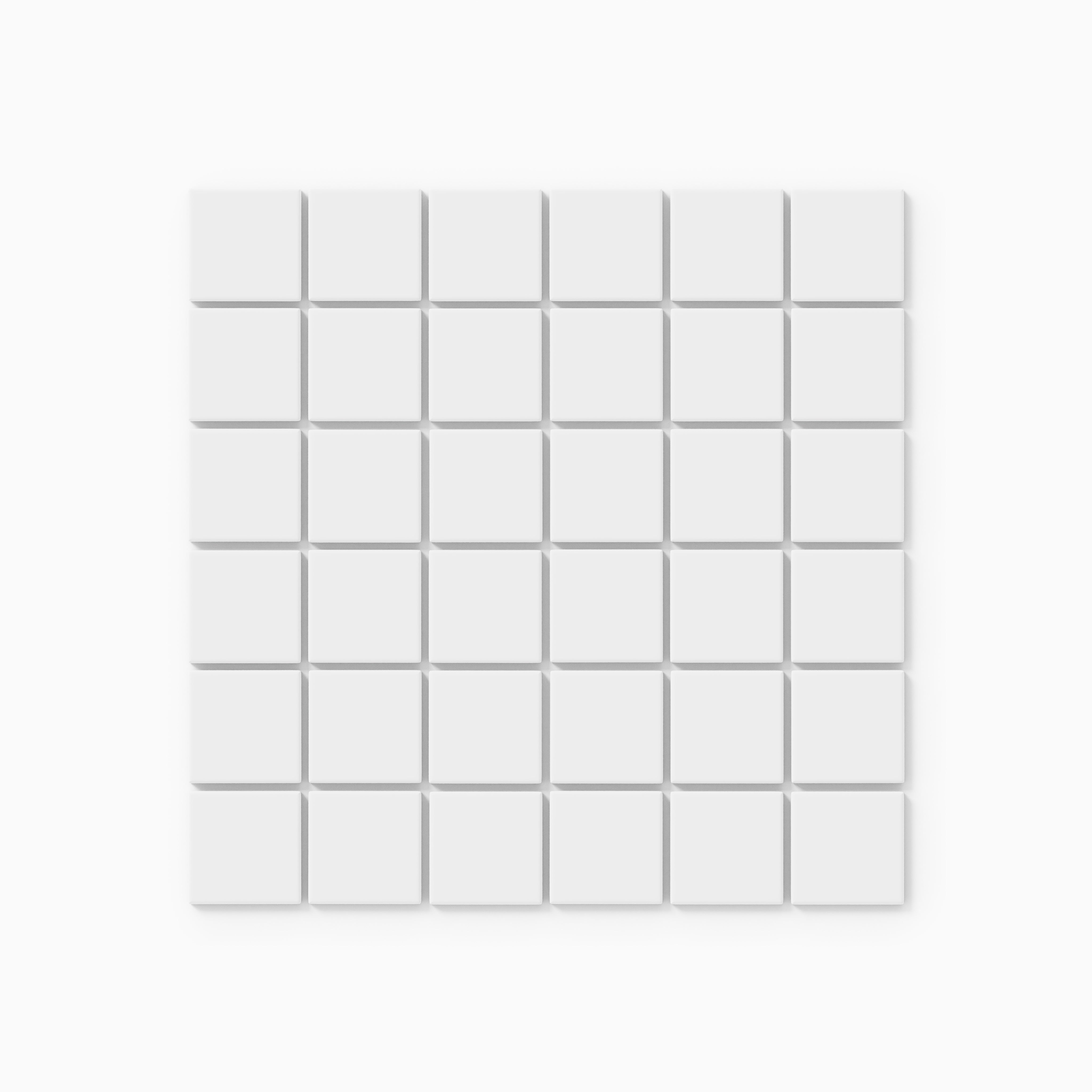 2x2 Straight Set Sheeted Natural Press Ceramic Mosaic Tile in Salt Creek Matte
